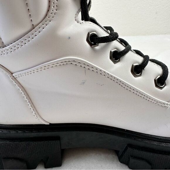 Yoki white combat boots size 10 - Picture 10 of 10